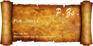 Puk Zsolt névjegykártya